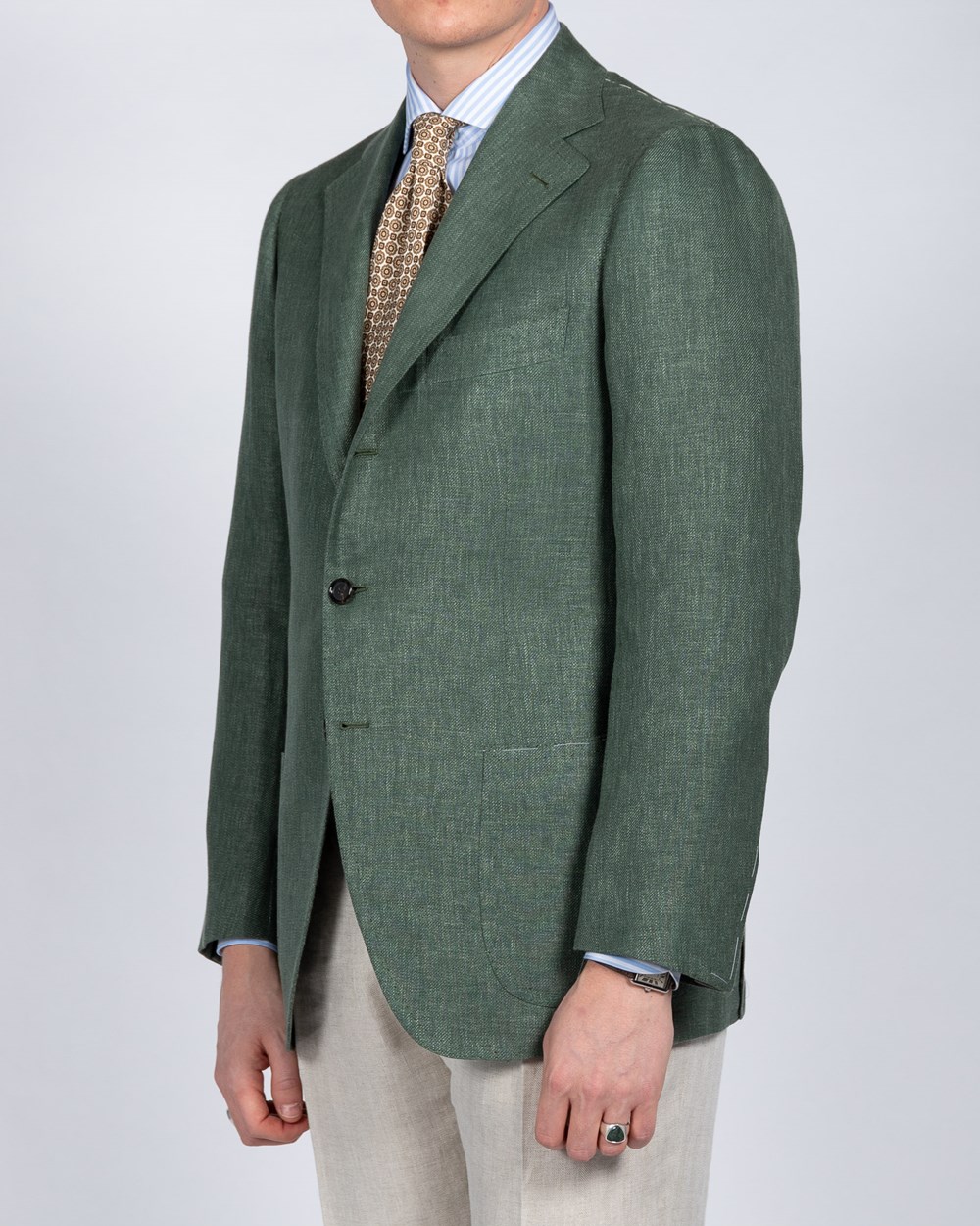 Solid Linen Wool Silk Jacket