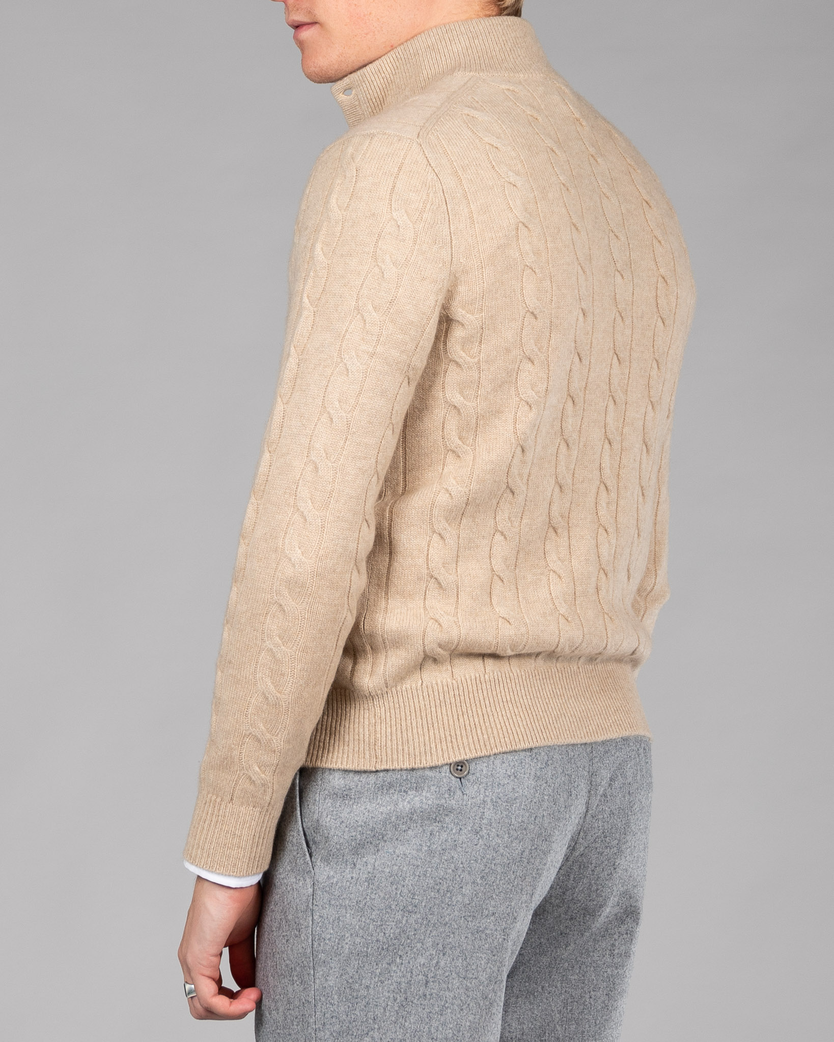 Cashmere Cable Knit With Bottons